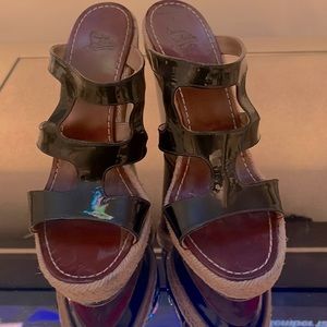 Christian Louboutin Patent leather wedges